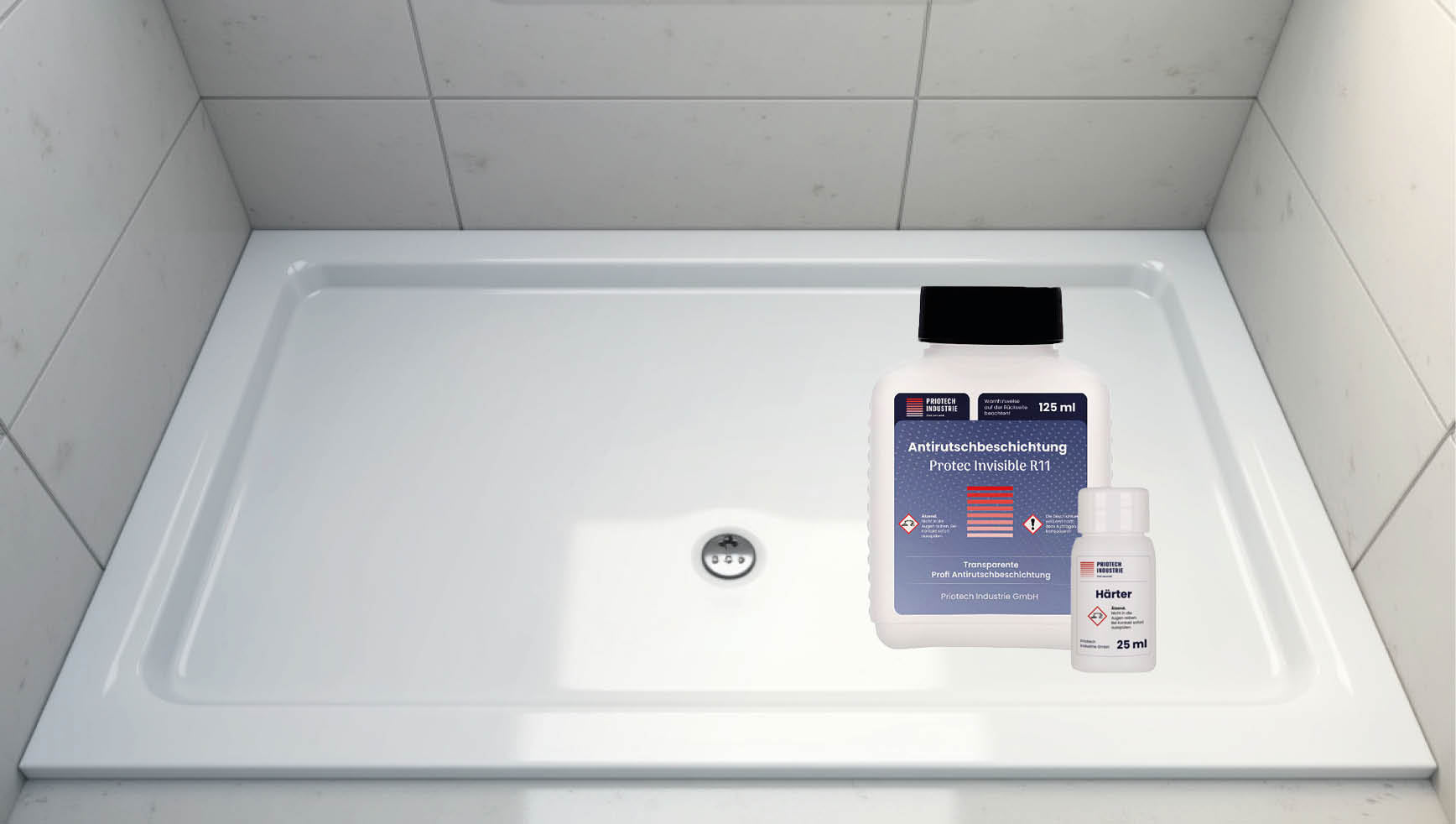 Antirutsch Acryl - Duschwanne aus Acryl