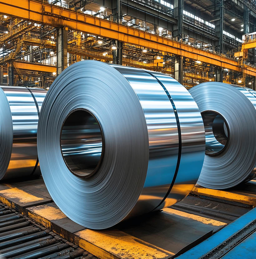 Metallrollen in einem Werk