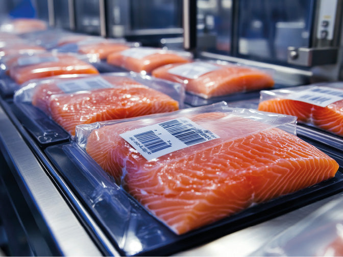 Herstellung von industriell abgepacktem Lachs