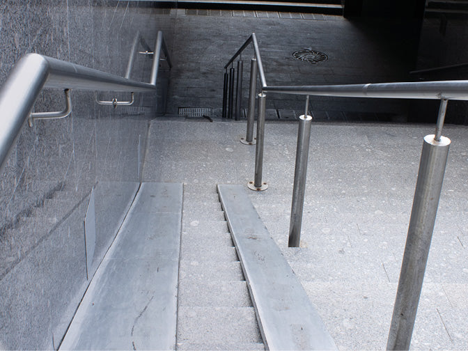 Treppenrampe aus MEtall