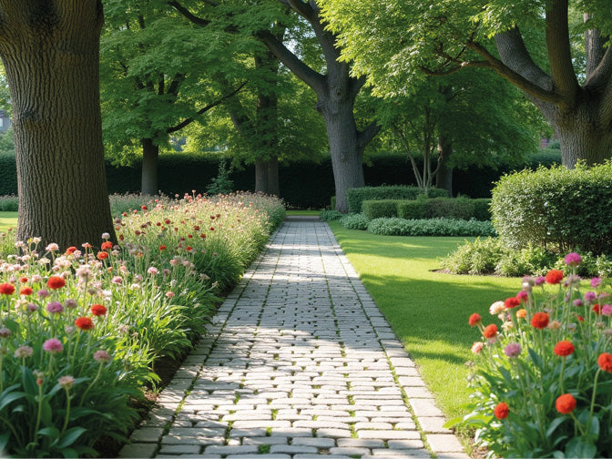 Gartenweg aus Kopfstein